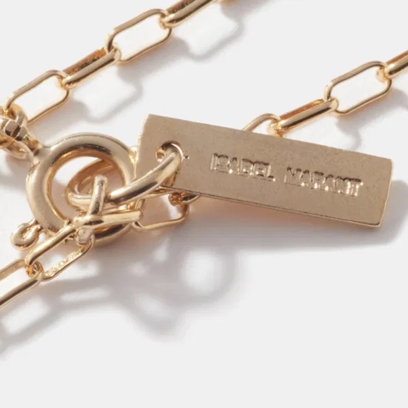Isabel Marant Double Chain Gold Evil Eye Charm Bracelet - Picture 8 of 8